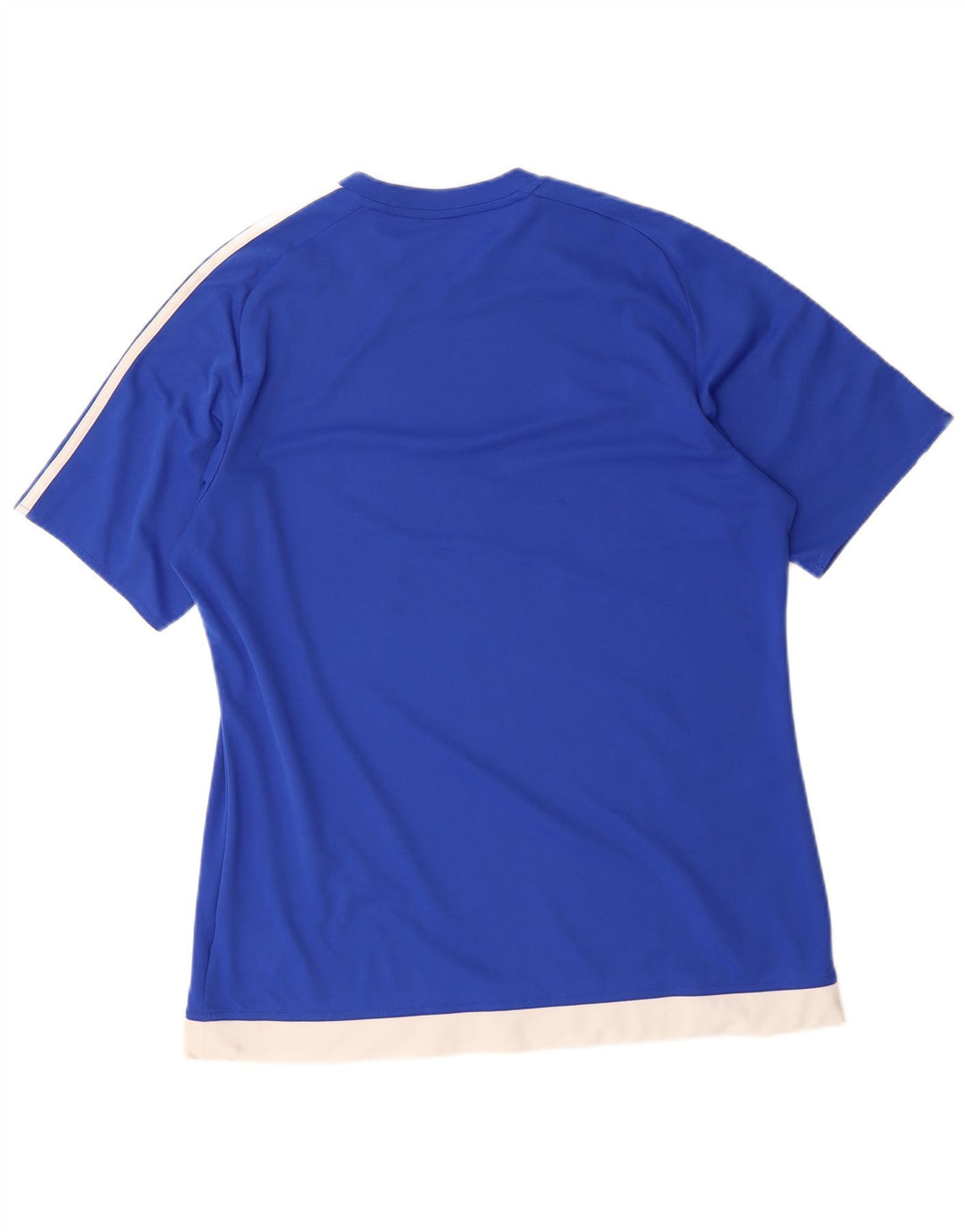 ADIDAS Mens Climalite T-Shirt Top Large Blue Colourblock Polyester