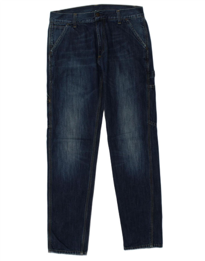 CARHARTT Womens Cargo Slim Jeans W28 L32 Blue Cotton