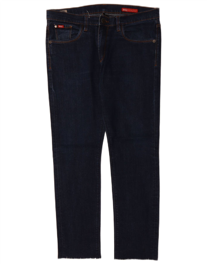 RIFLE Mens Slim Jeans W33 L28 Blue Cotton