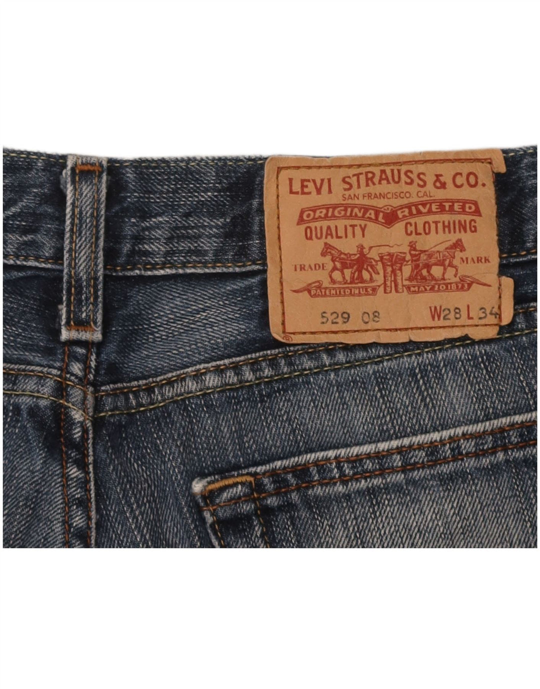 LEVI'S Mens 529 Denim Shorts W28 Small Blue Cotton