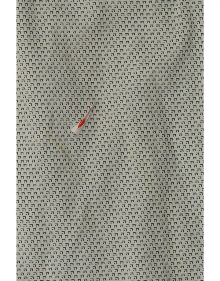 Gap Mens Short Sleeve Shirt Large White Spotted Cotton