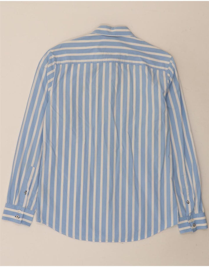 Crew Clothing Mens Shirt Medium Blue Striped Cotton