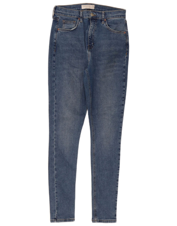Topshop Womens Jamie Skinny Jeans UK 12 Medium W30 L34 Blue Cotton