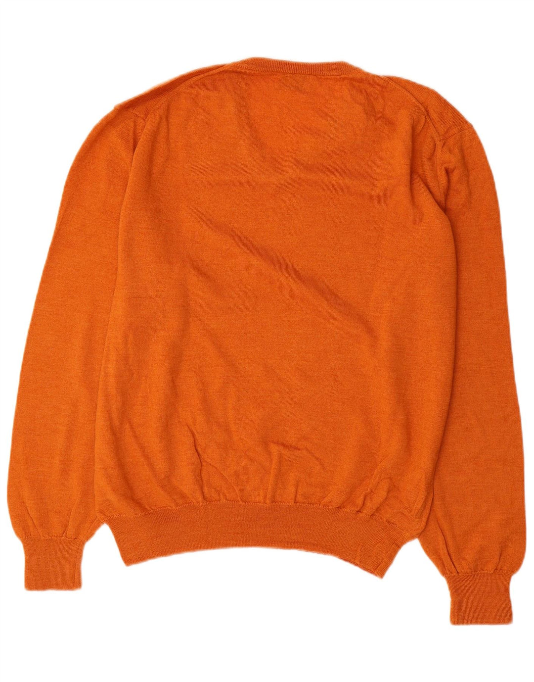 TRUSSARDI Womens V-Neck Jumper Sweater UK 20 2XL Orange Wool