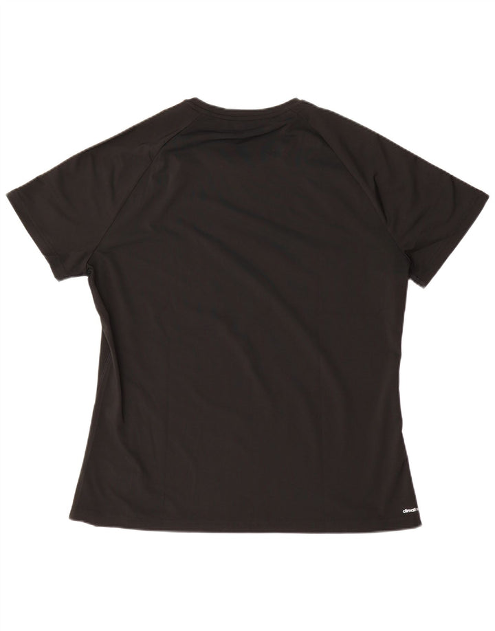ADIDAS Womens Climalite T-Shirt Top UK 20/22 XL Black Polyester