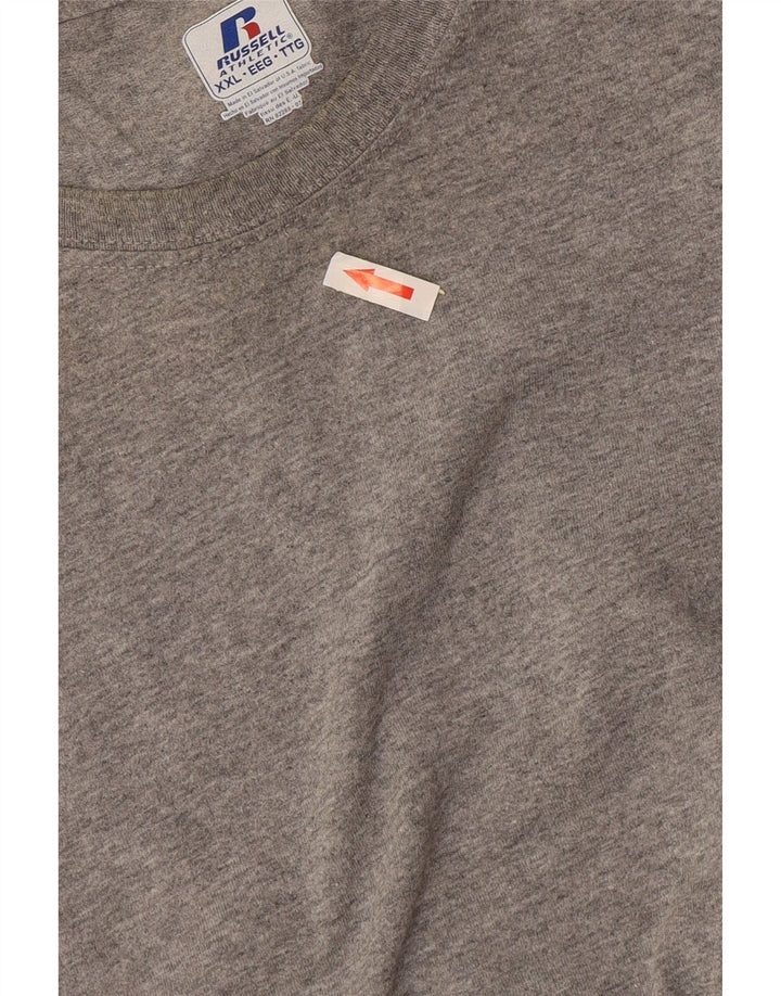 Russell Athletic Mens T-Shirt Top 2XL Grey