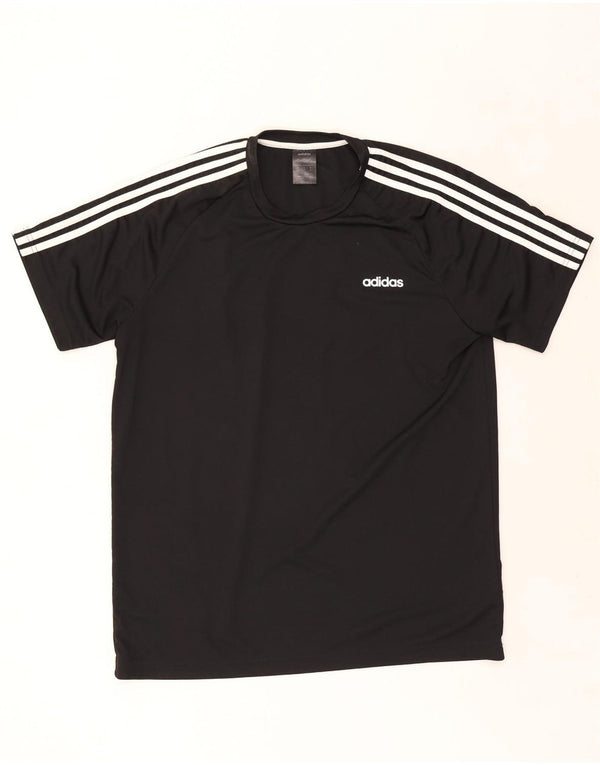 Adidas Mens Climalite T-Shirt Top XL Black Polyester