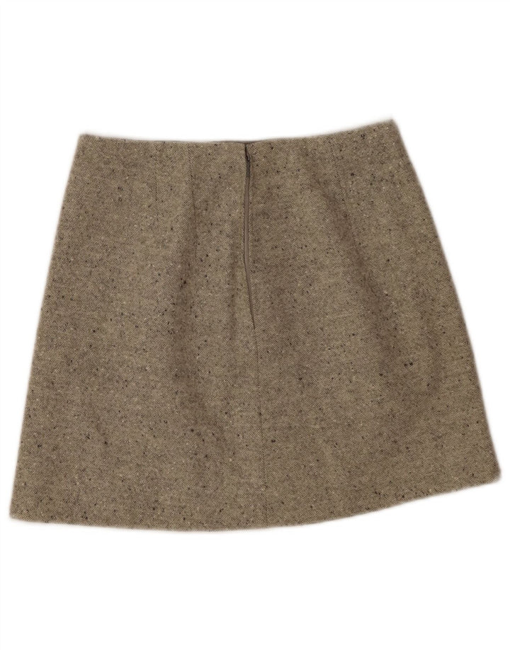 Vintage Womens Mini Skirt W26 Small Beige Flecked