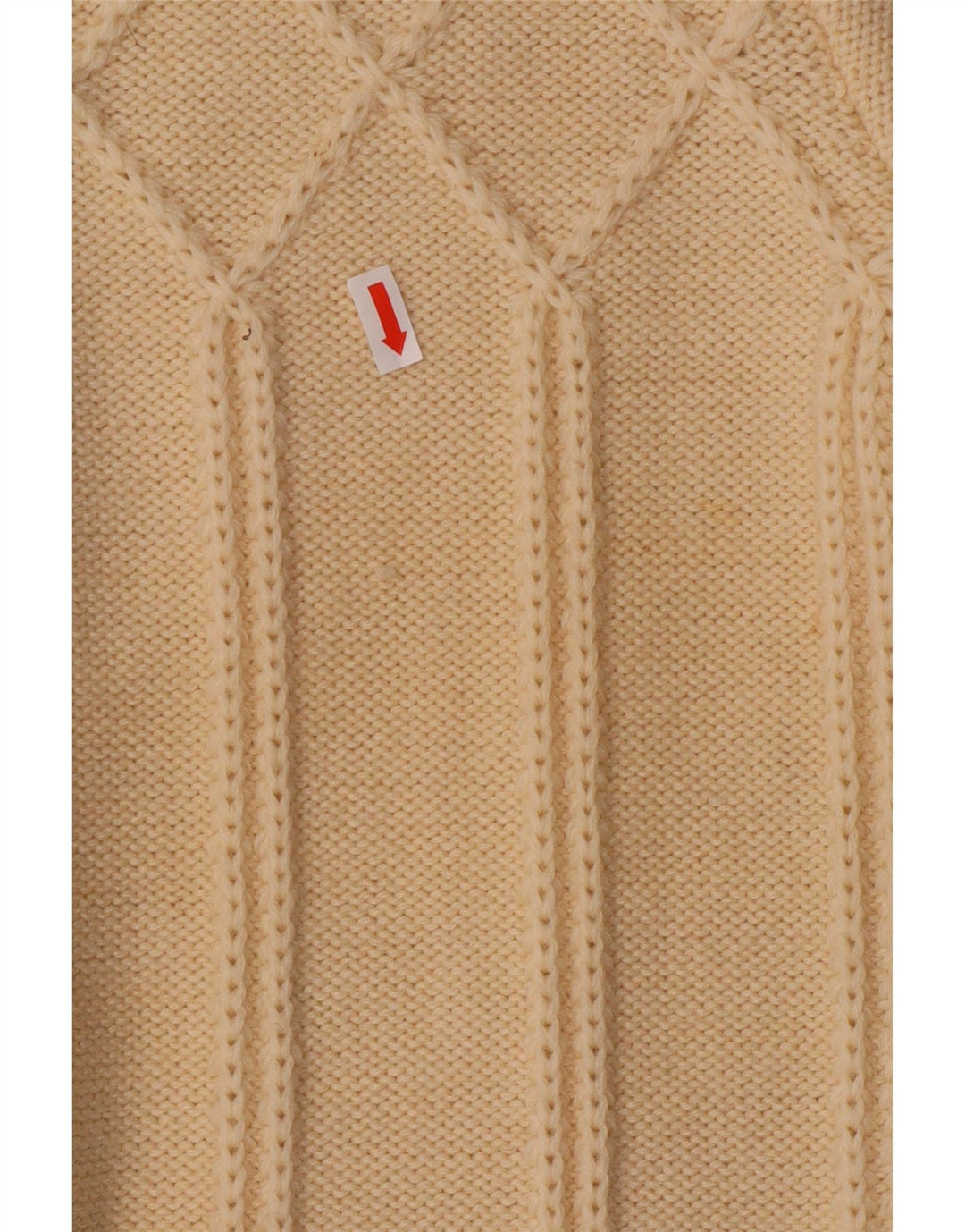 Vintage Womens Cardigan Sweater UK 12 Medium Off White Wool