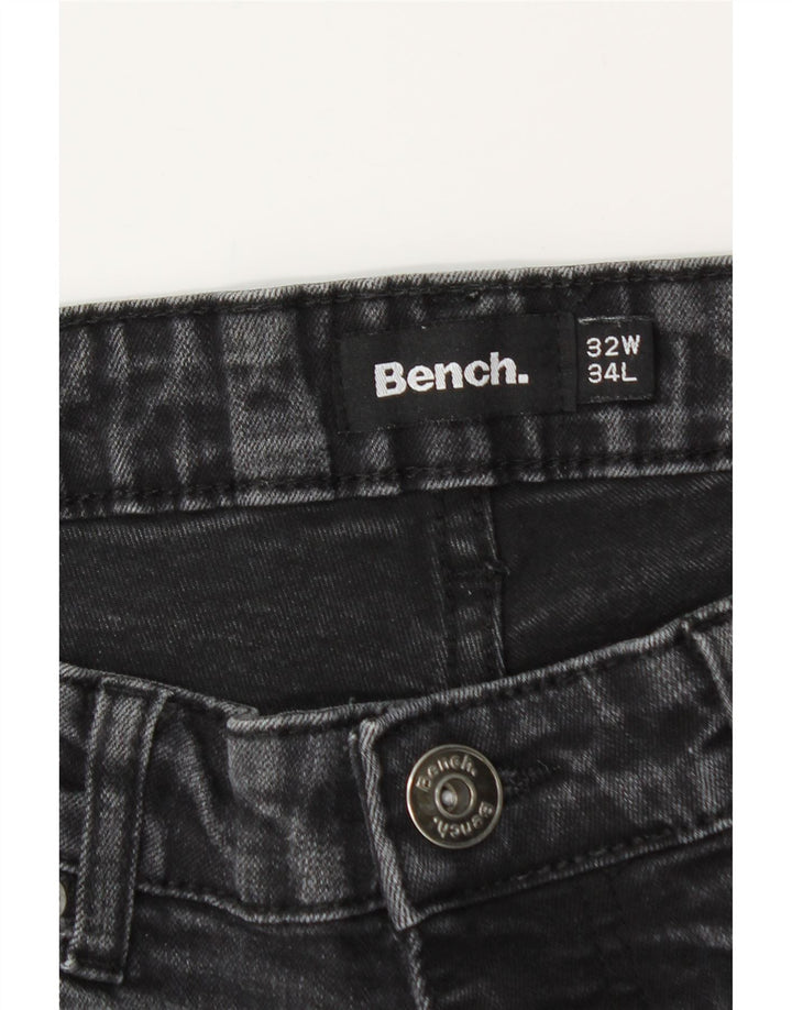 Bench Mens Slim Jeans W32 L32 Black Cotton