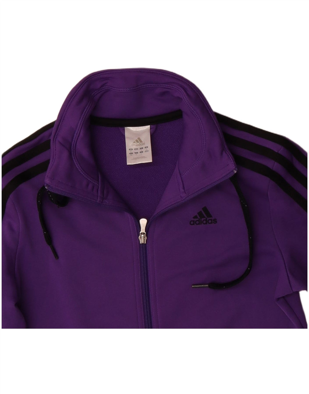 ADIDAS Womens Tracksuit Top Jacket UK 10 Small Purple Polyester