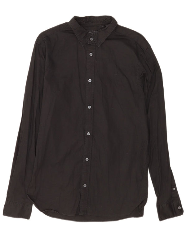 All Saints Mens Shirt Small Black Cotton