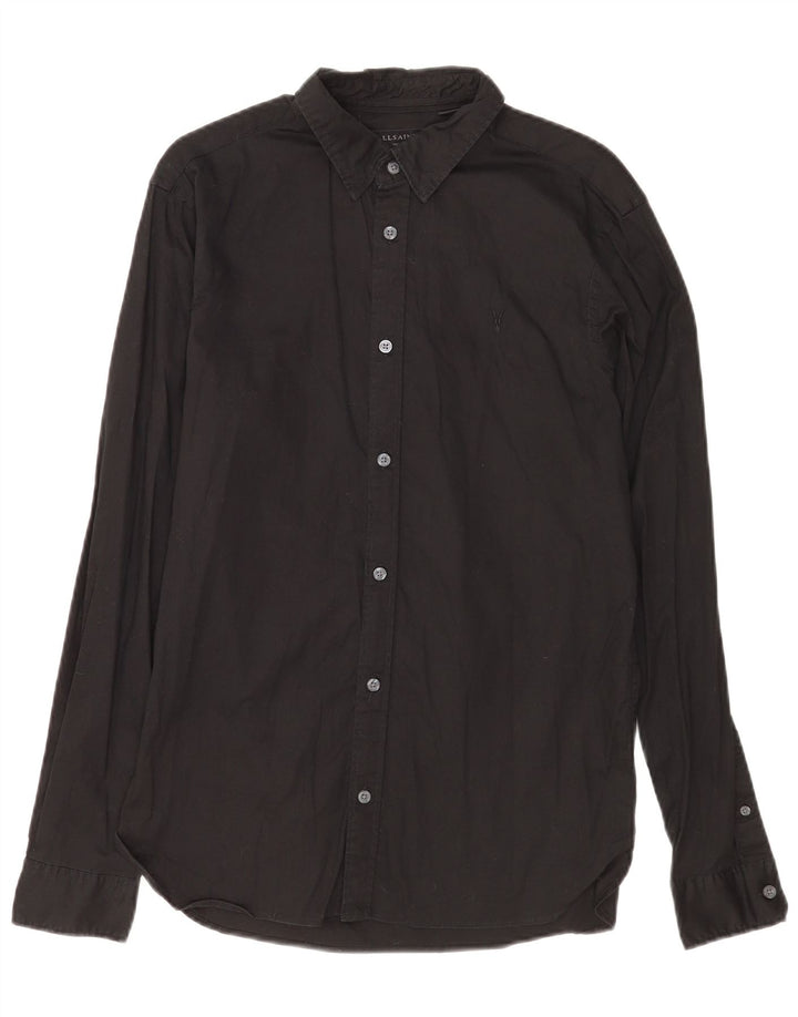All Saints Mens Shirt Small Black Cotton