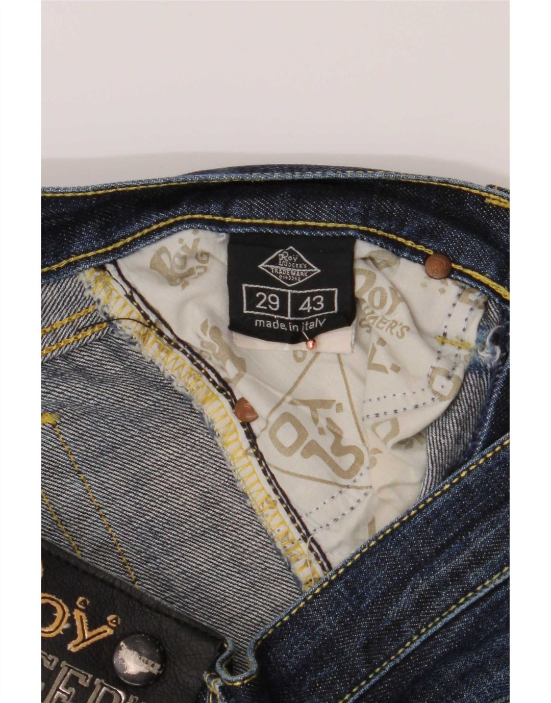 Roy Rogers Womens Straight Jeans W29 L31 Blue Cotton