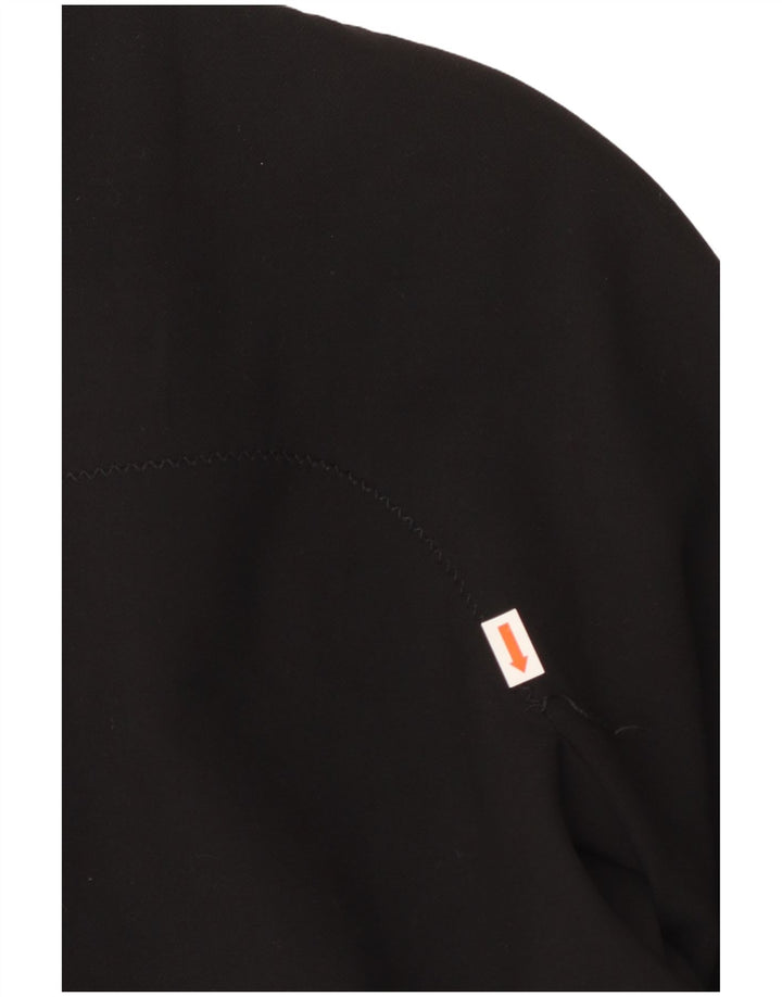 VINTAGE Womens Blazer Jacket UK 10 Small Black Polyester