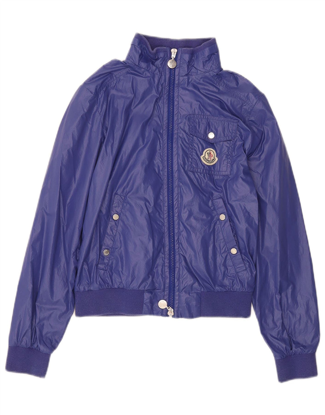 Moncler Girls Bomber Jacket 11-12 Years Blue Nylon