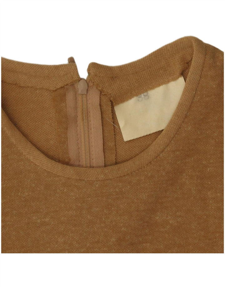 Vintage Womens A-Line Dress IT 38 XS Beige Polyester