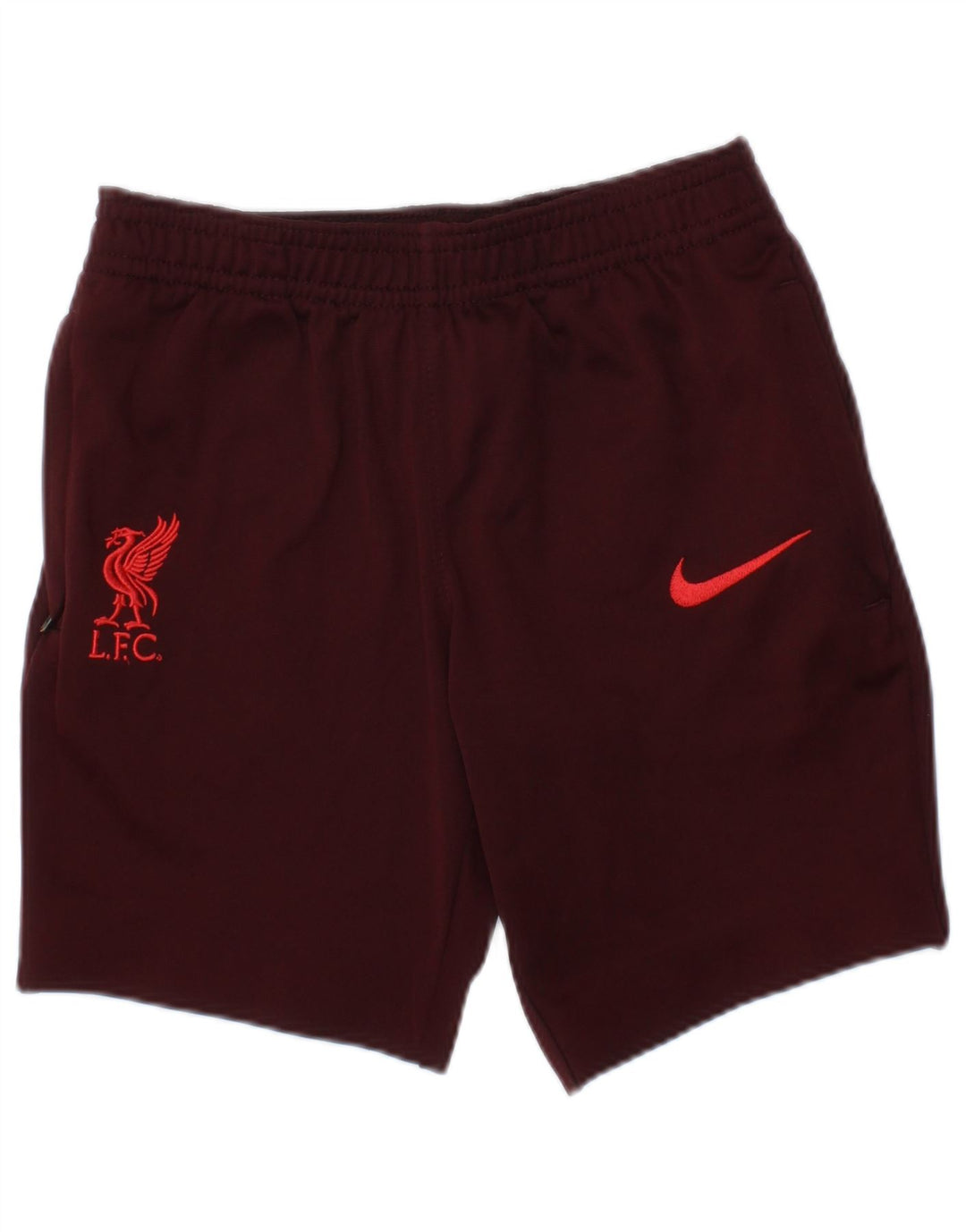 NIKE Boys Liverpool Sport Shorts 8-9 Years Small Burgundy Polyester