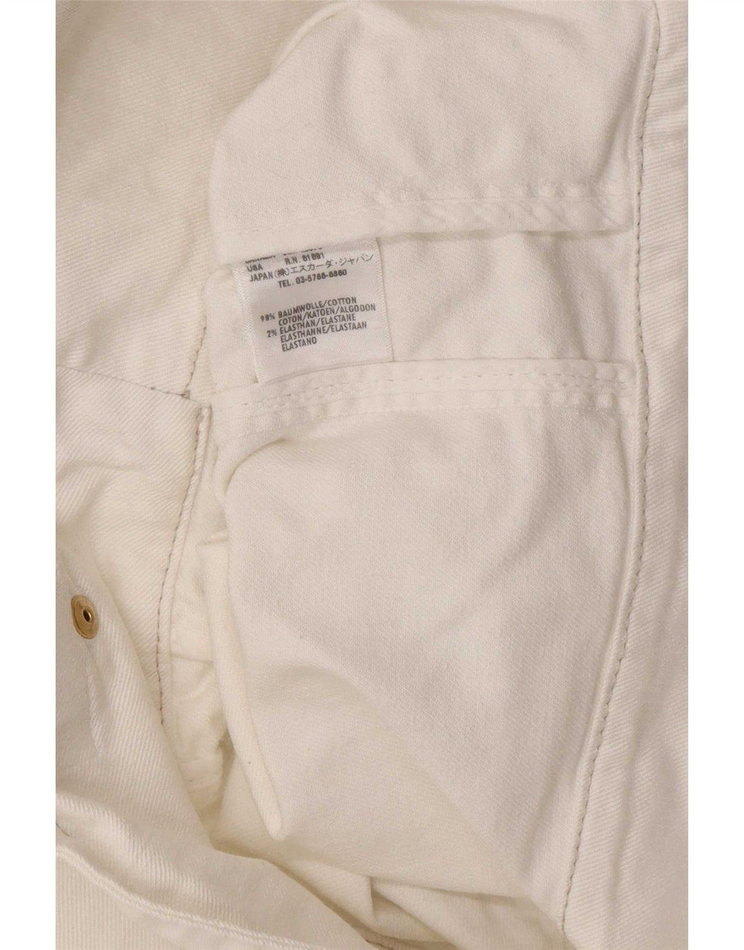 Escada Womens Denim Biker Jacket EU 38 Medium White Cotton