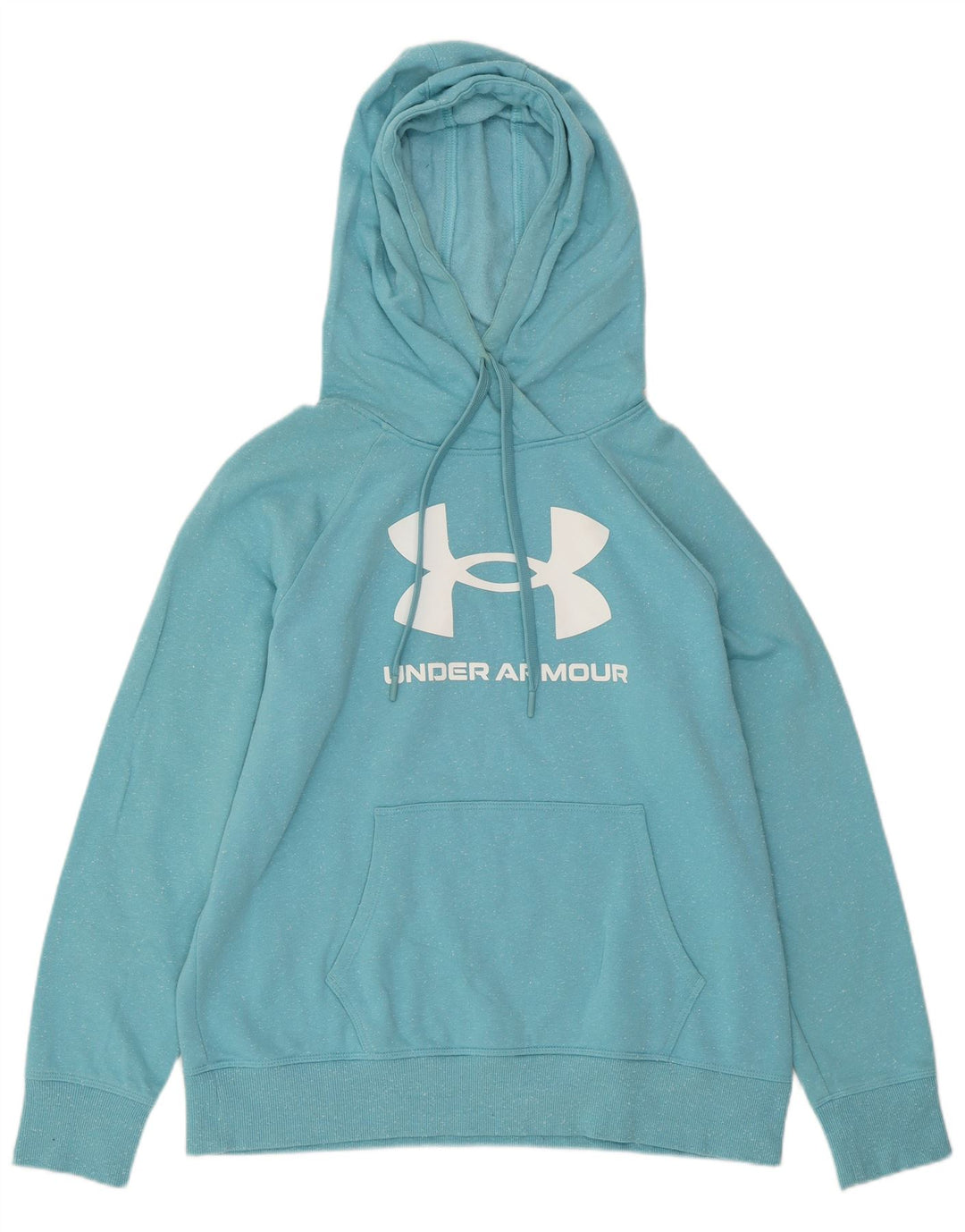 UNDER ARMOUR Womens Oversized Hoodie Jumper UK 14 Medium Blue Flecked