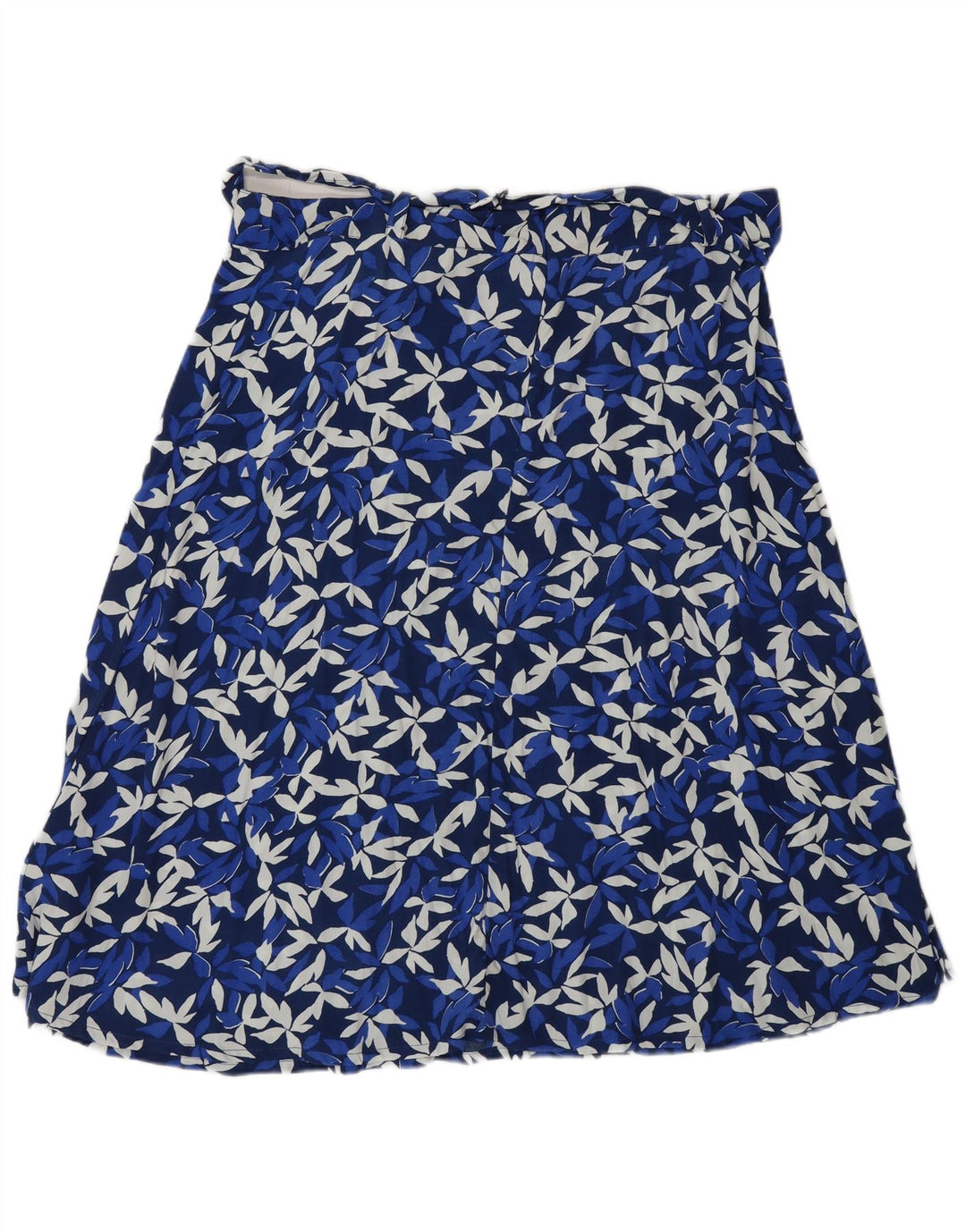 CREW CLOTHING Womens A-Line Skirt UK 18 XL W38  Blue Floral Viscose