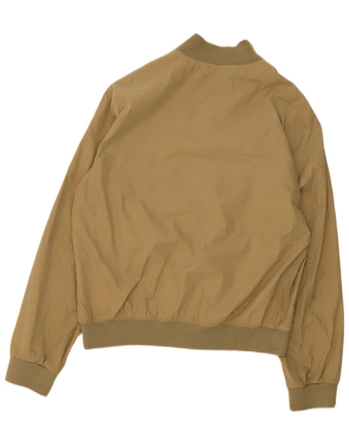 Boggi Mens Bomber Jacket IT 50 Large Khaki Polyester
