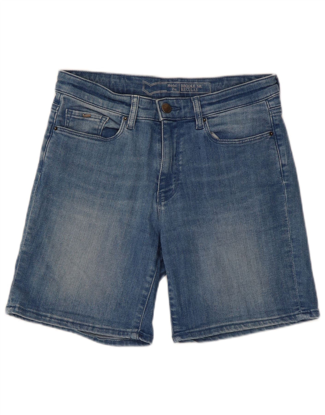 Gas Womens Regular Fit Denim Shorts W26 Small Blue Cotton