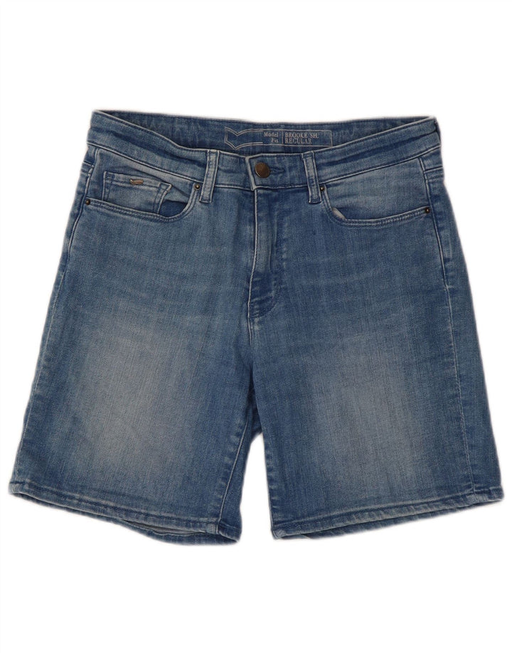 Gas Womens Regular Fit Denim Shorts W26 Small Blue Cotton