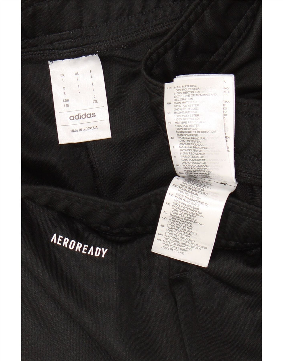 ADIDAS Mens Aeroready Tracksuit Trousers Large  Black Polyester