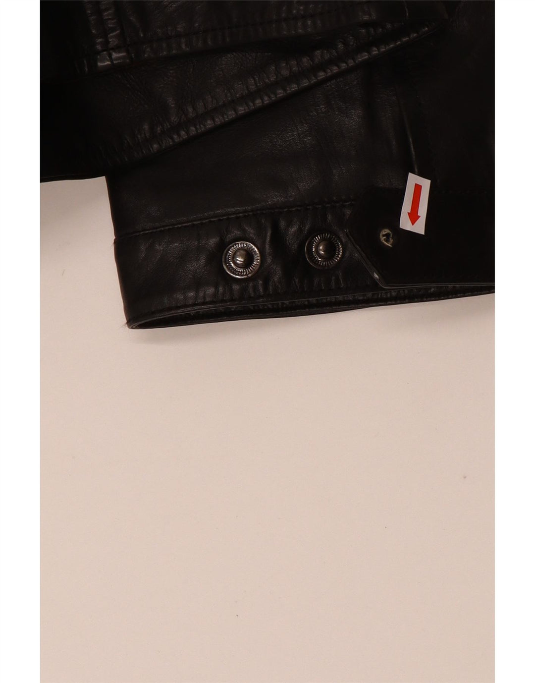 VINTAGE Mens Leather Biker Jacket IT 52 XL Black Leather