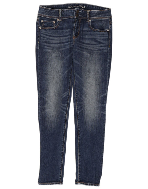 American Eagle Womens Skinny Jeans US 6 Medium W30 L29 Navy Blue Cotton