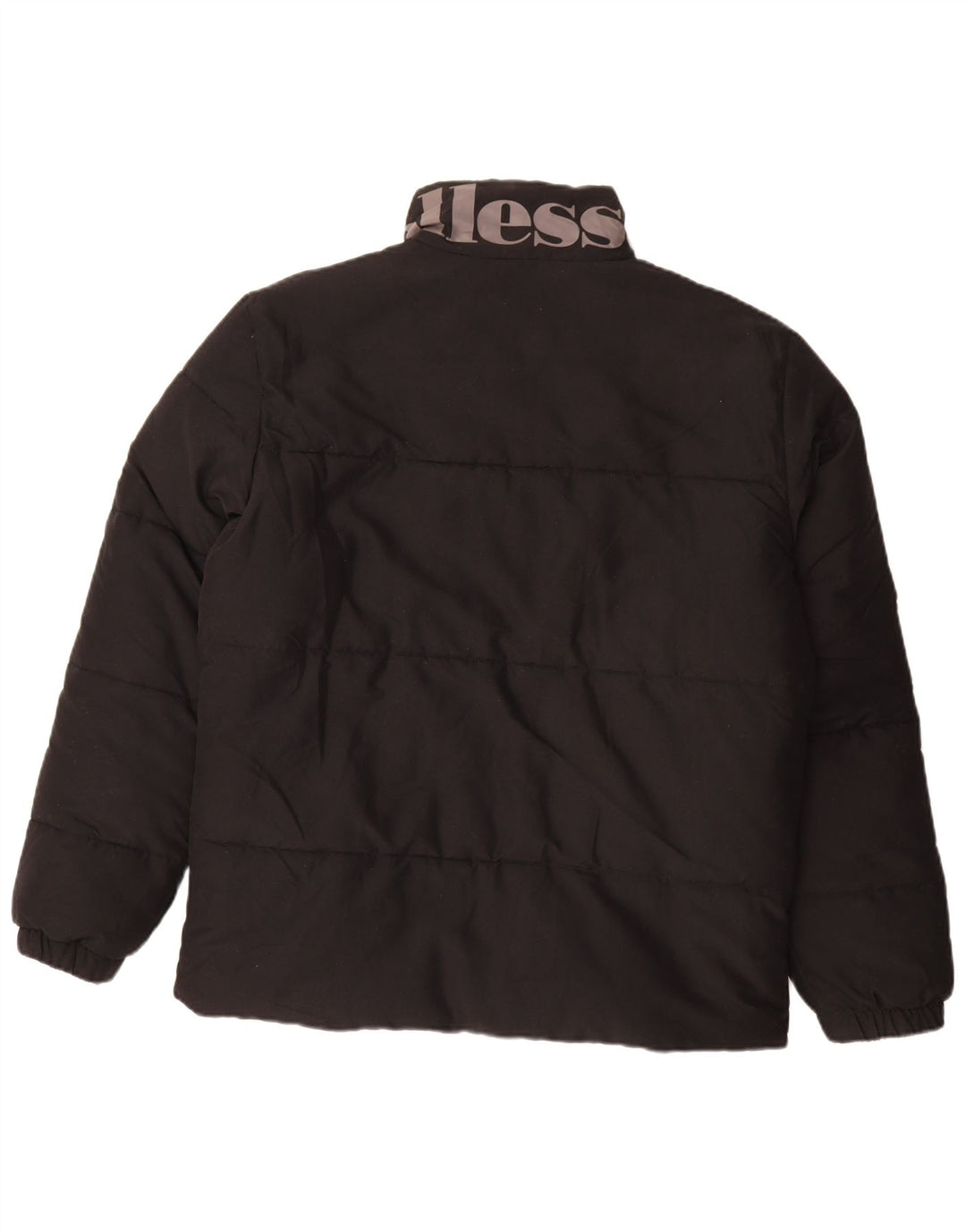 Ellesse Mens Graphic Padded Jacket UK 40 Large Black Polyester