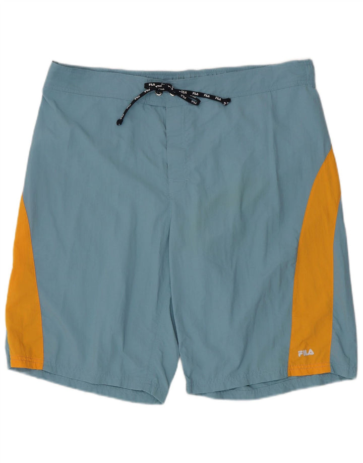 Fila Mens Swimming Shorts 2XL  Blue Colourblock Polyamide
