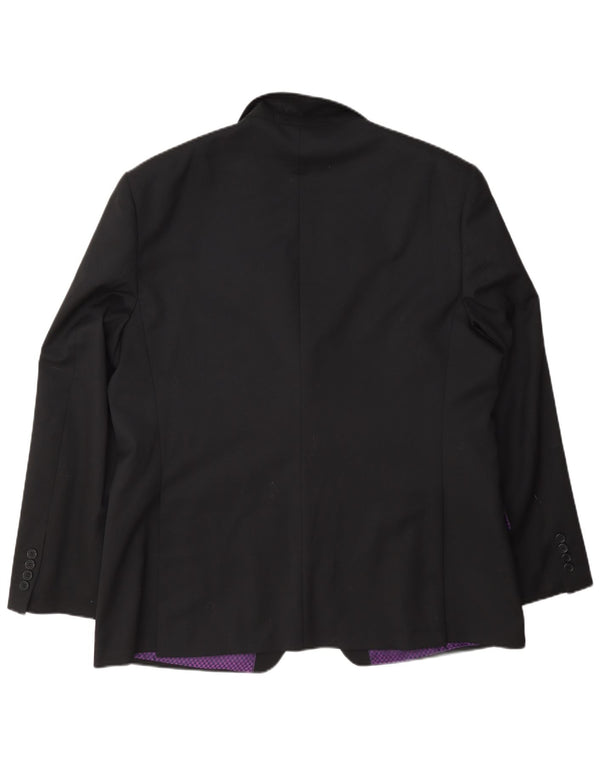 Ted Baker Mens 2 Button Blazer Jacket UK 40 Large Black Wool