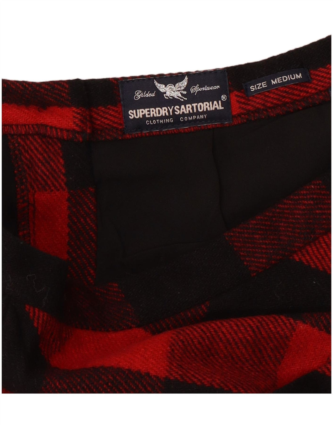 SUPERDRY Womens Mini Skirt Medium W30  Red Gingham Wool