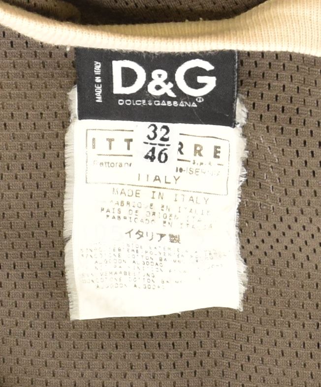 DOLCE & GABBANA Womens Slim Fit Vest Top IT 46 Large Khaki Polyester