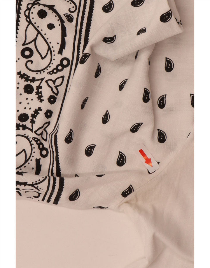 ZARA Womens Blouse Top UK 14 Medium White Paisley