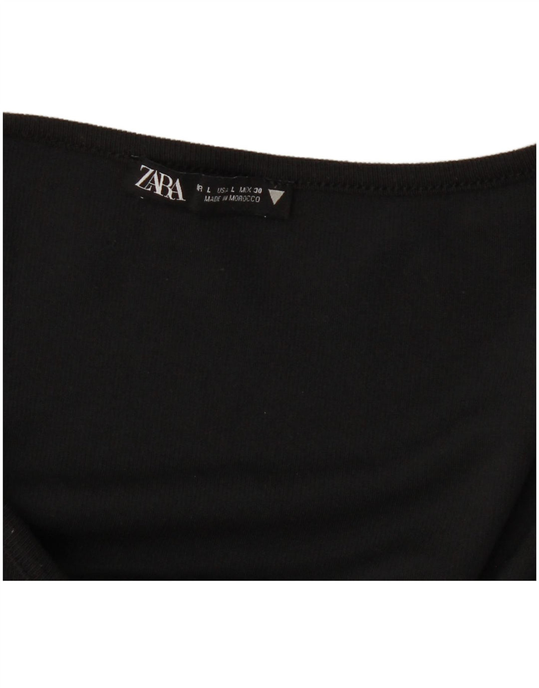 Zara Womens Top Long Sleeve UK 14 Large Black