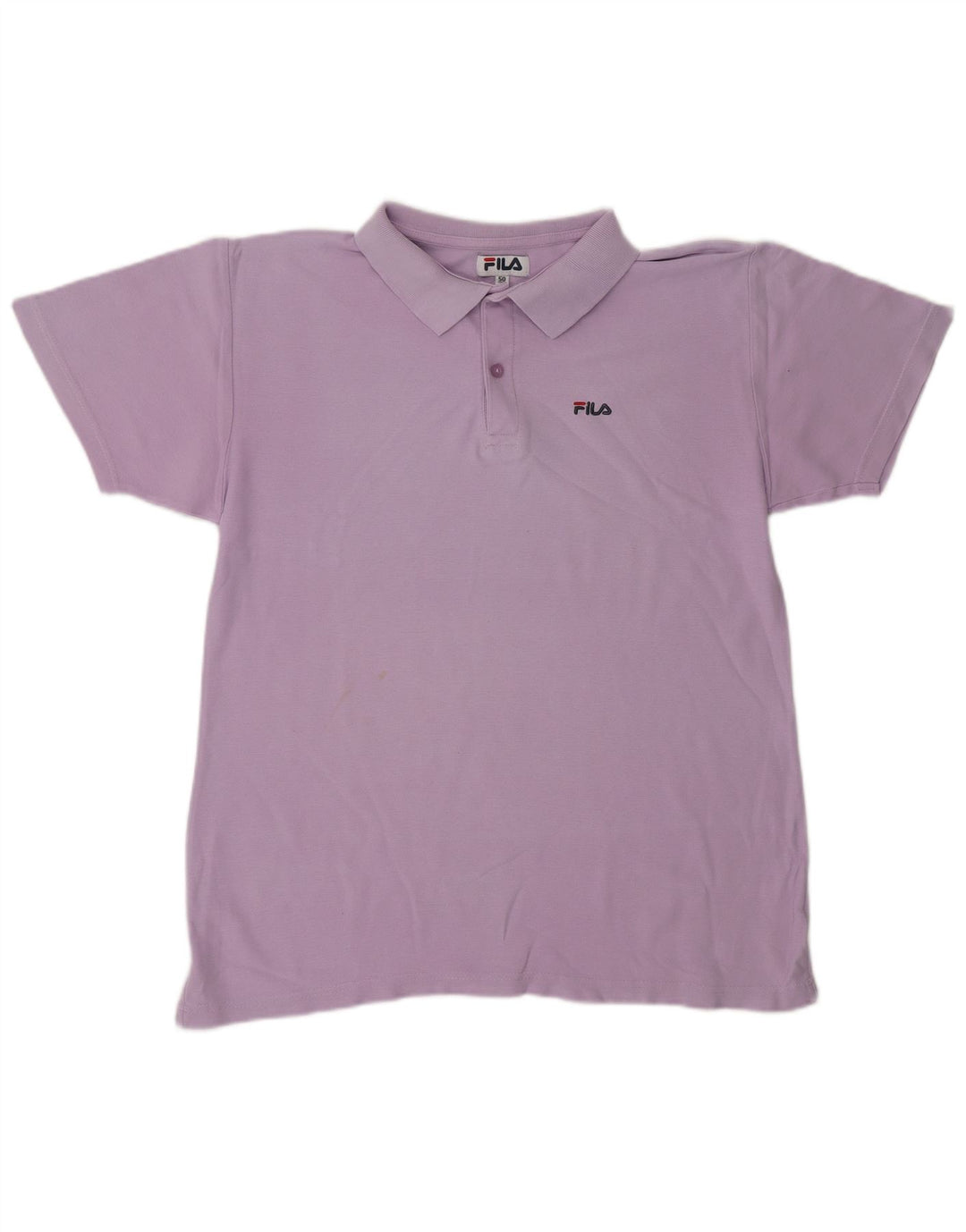 FILA Mens Polo Shirt IT 50 Medium Purple Cotton