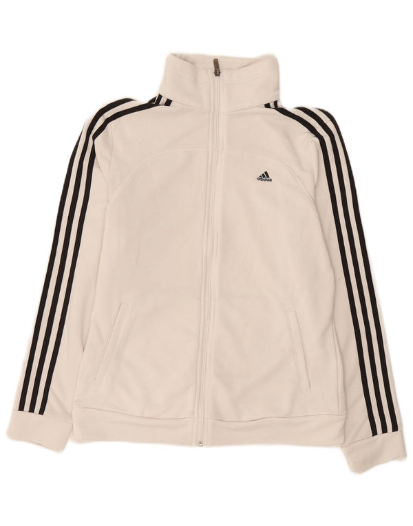 Adidas Womens Climalite Tracksuit Top Jacket UK 12/14 Medium White