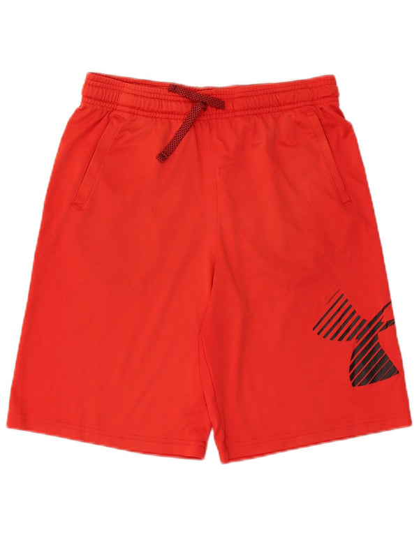 Under Armour Boys Heat Gear Graphic Sport Shorts 11-12 Years Large Red