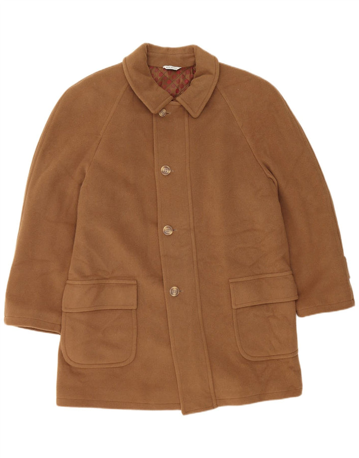 Tadon Mens Overcoat UK 38 Medium Brown Wool