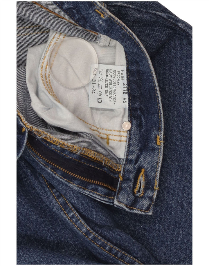 LEE Mens Brooklyn Straight Jeans W31 L34 Blue Cotton