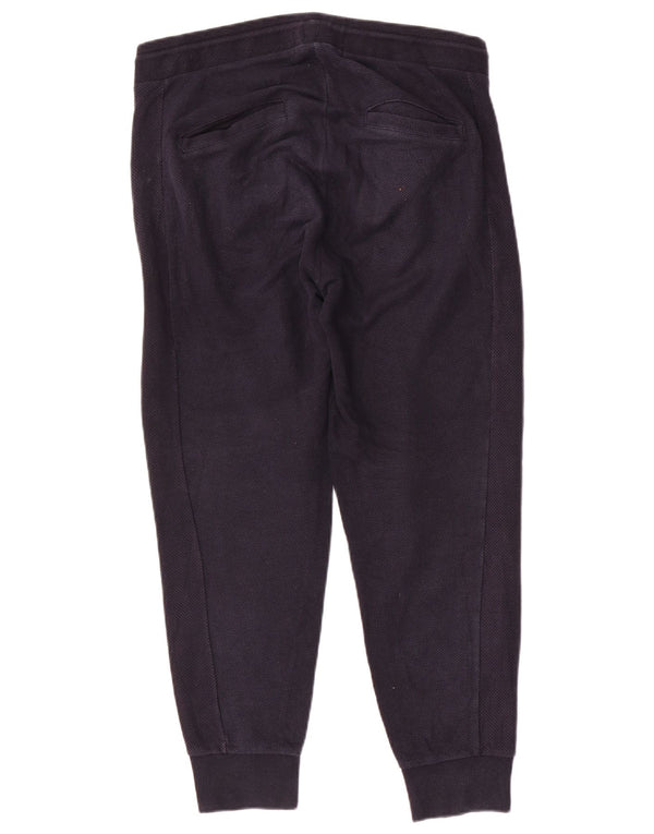 Zara Mens Tracksuit Trousers Joggers Large Navy Blue Cotton