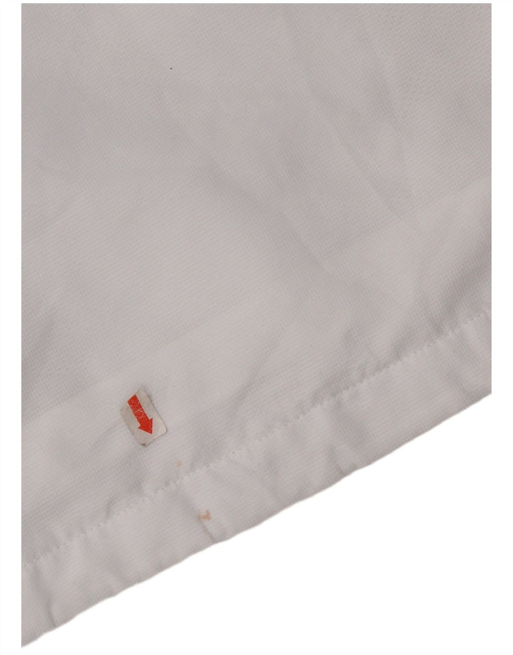 ASICS Mens Tracksuit Top Jacket Medium White Colourblock Polyester