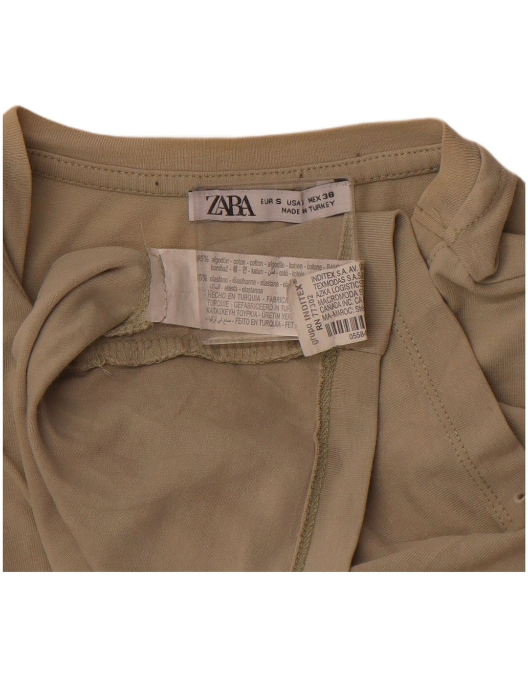 ZARA Mens T-Shirt Small Grey Cotton