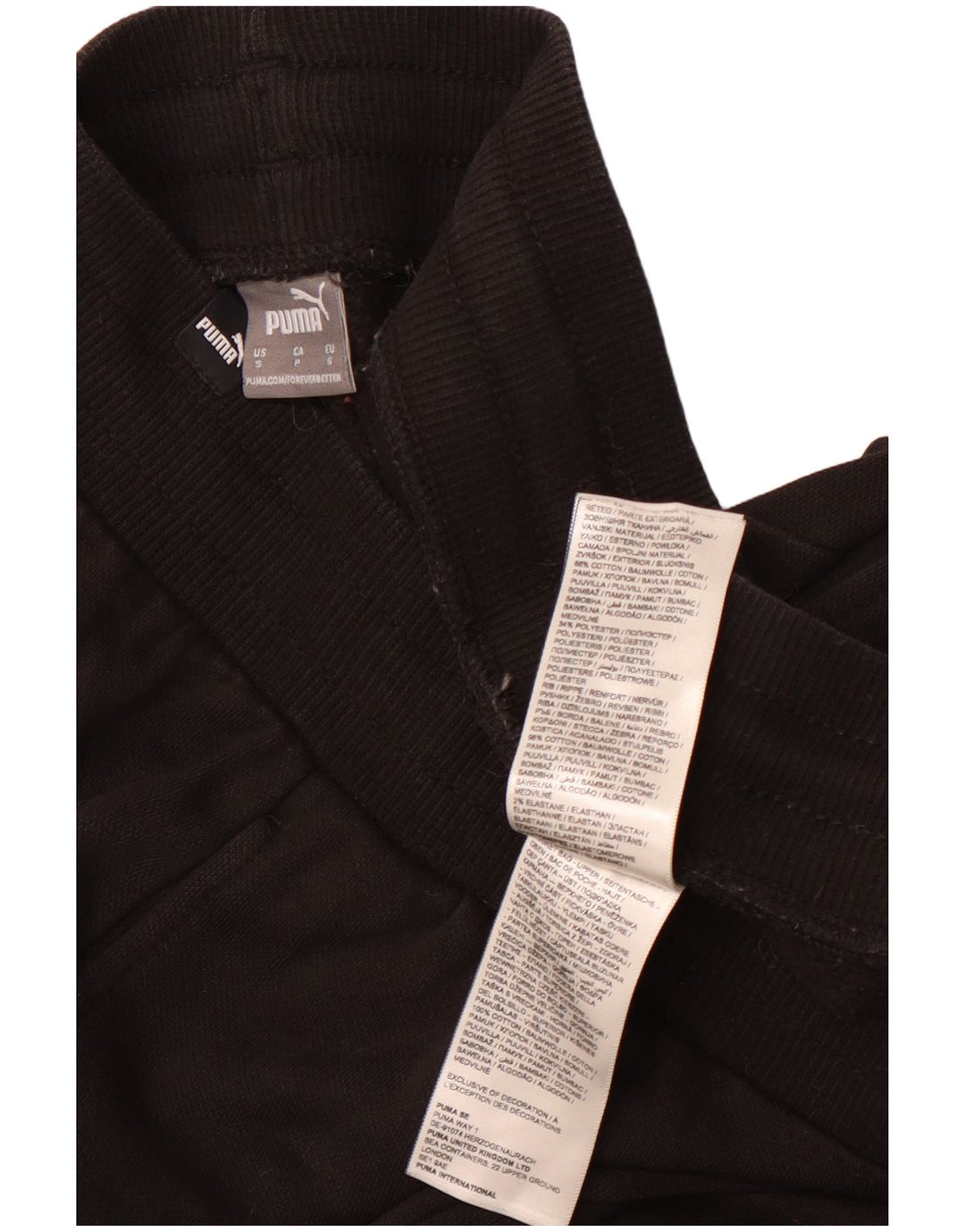 Puma Mens Tracksuit Trousers Joggers Small Black Cotton