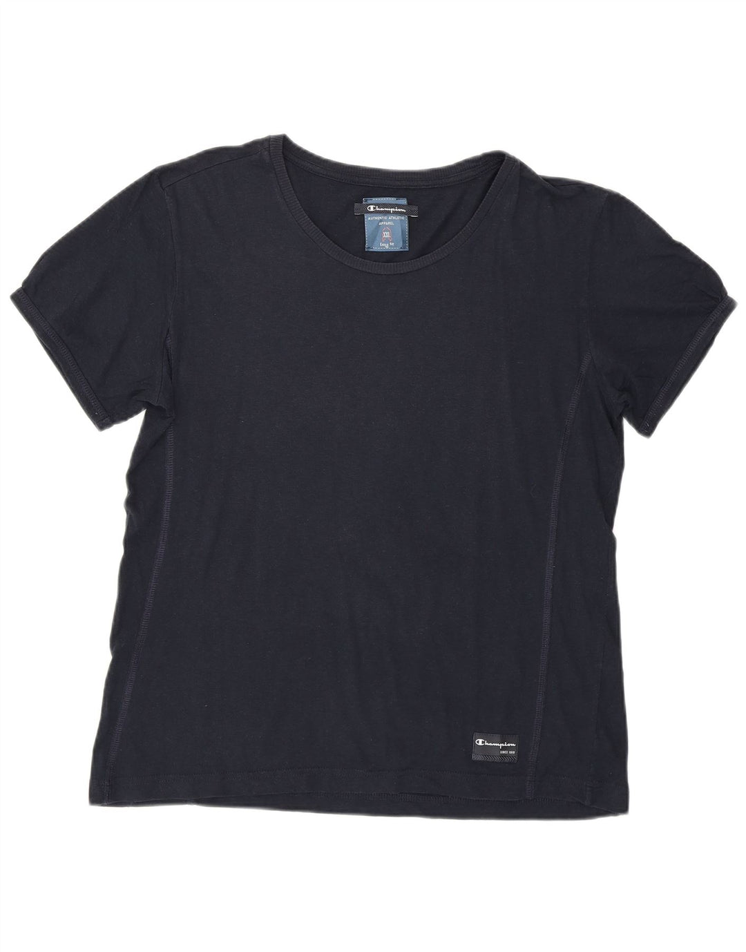 CHAMPION Womens T-Shirt Top UK 20 2XL Navy Blue