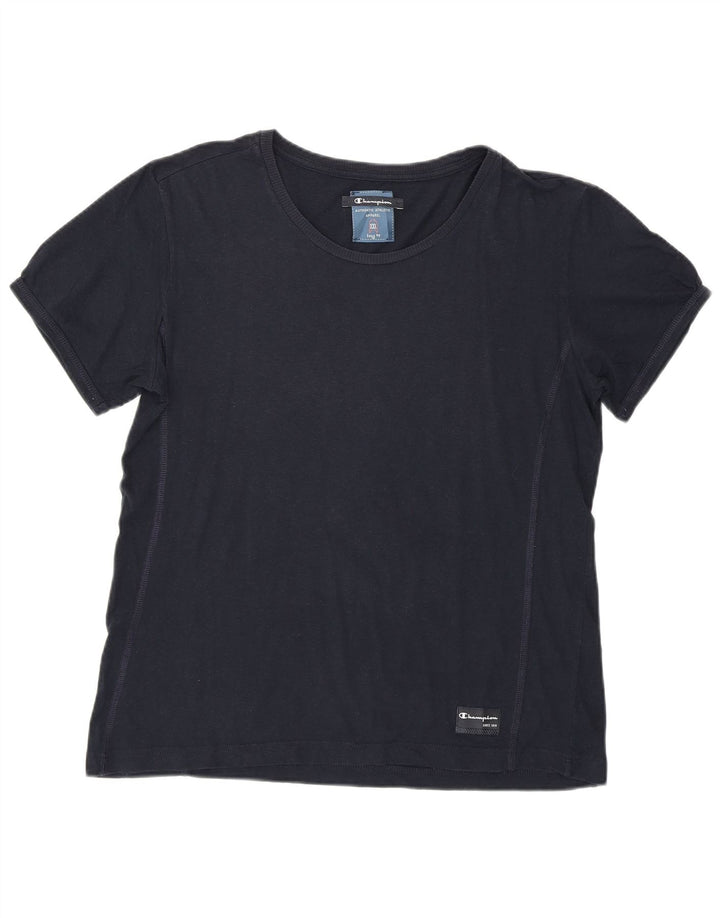 CHAMPION Womens T-Shirt Top UK 20 2XL Navy Blue