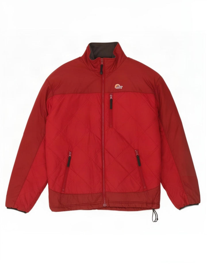 Lowe Alpine Mens Padded Jacket UK 38 Medium Red Colourblock Nylon